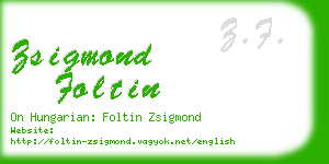 zsigmond foltin business card